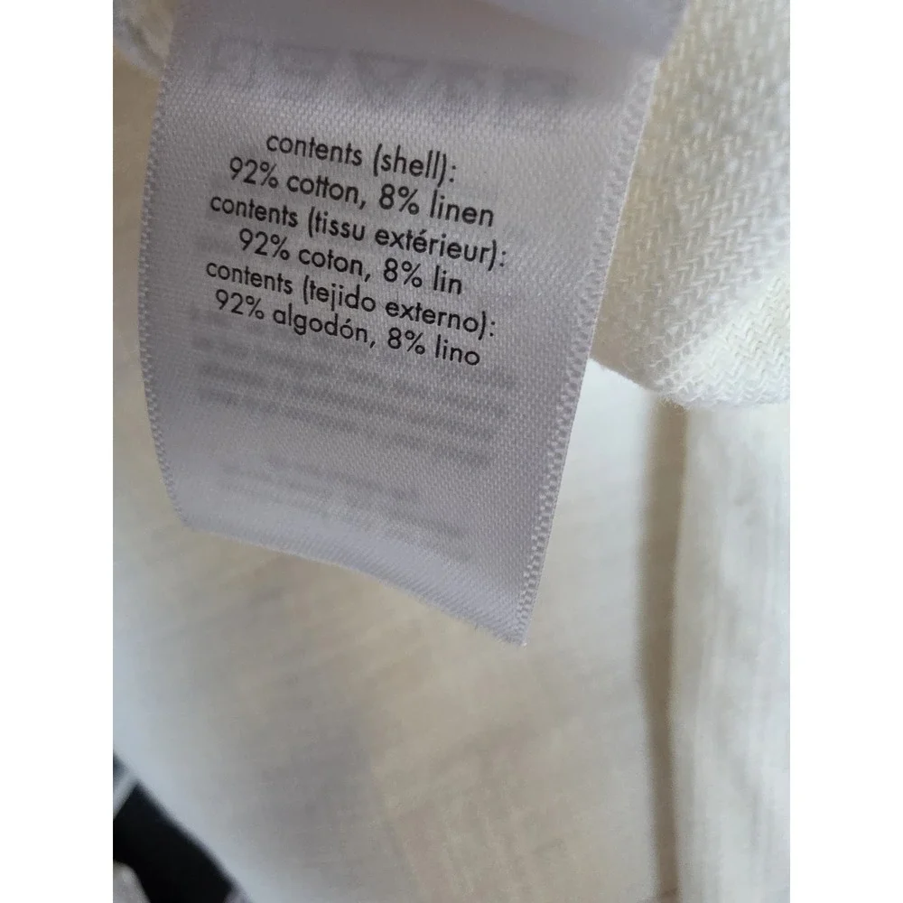Onia Men's Pants XL Off-White Casual Cotton Linen Resort Trousers Slacks